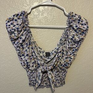 SHEIN cropped floral top L